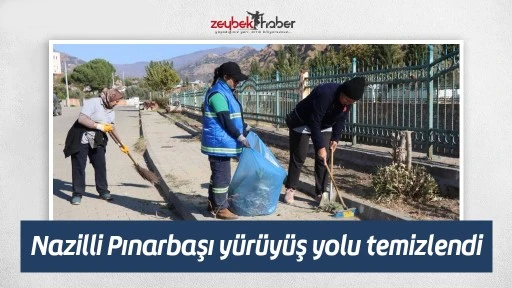 Nazilli Pınarbaşı y&uuml;r&uuml;y&uuml;ş yolu temizlendi