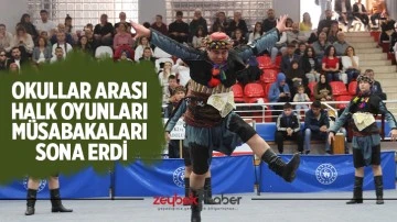 Okullar arası halk oyunları m&uuml;sabakaları sona erdi