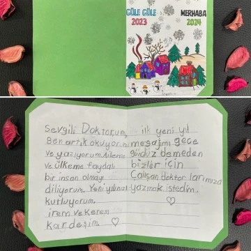 Okuma yazmayı &ouml;ğrendi, ilk mektubunu İl Sağlık M&uuml;d&uuml;rl&uuml;ğ&uuml;&rsquo;ne yazdı