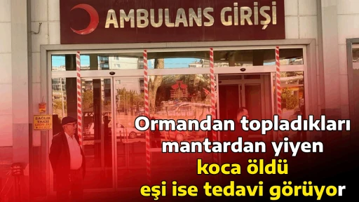 Ormandan topladıkları mantardan yiyen koca &ouml;ld&uuml;, eşi ise tedavi g&ouml;r&uuml;yor