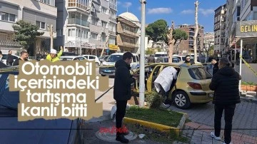 Otomobil i&ccedil;erisindeki tartışma kanlı bitti