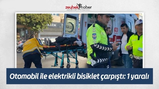 Otomobil ile elektrikli bisiklet &ccedil;arpıştı: 1 yaralı