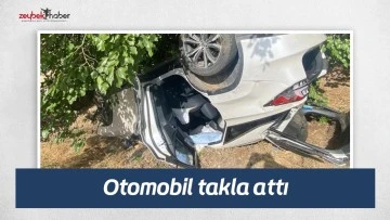 Otomobil takla attı