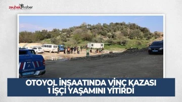 Otoyol inşaatında vin&ccedil; devrildi: 1 &ouml;l&uuml;