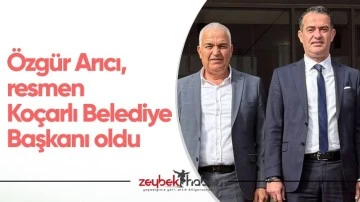 &Ouml;zg&uuml;r Arıcı, resmen Ko&ccedil;arlı Belediye Başkanı oldu