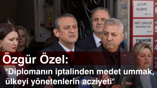 &Ouml;zg&uuml;r &Ouml;zel: Diplomanın iptalinden medet ummak, &uuml;lkeyi y&ouml;netenlerin acziyeti