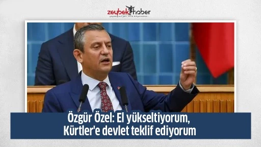 &Ouml;zg&uuml;r &Ouml;zel: El y&uuml;kseltiyorum, K&uuml;rtler'e devlet teklif ediyorum