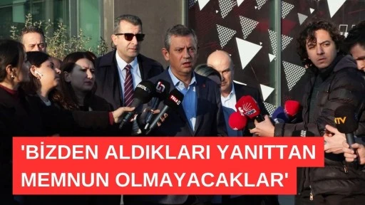 &Ouml;zg&uuml;r &Ouml;zel, "Bizden Aldıkları Yanıttan Memnun Olmayacaklar"