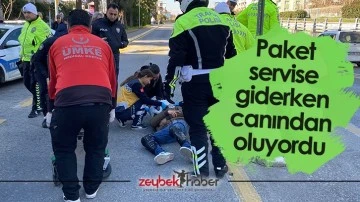 Paket servise giderken canından oluyordu