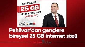 Pehlivan&rsquo;dan gen&ccedil;lere bireysel 25 GB internet s&ouml;z&uuml;&nbsp;