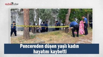 Pencereden d&uuml;şen yaşlı kadın hayatını kaybetti