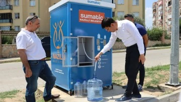 Pratik ve ekonomik su temini sağlayan 8'inci su otomatı hizmete girdi