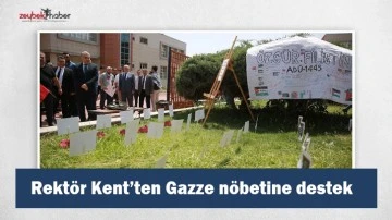 Rekt&ouml;r Kent&rsquo;ten Gazze n&ouml;betine destek
