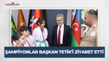 Şampiyonlardan Tetik'e ziyaret