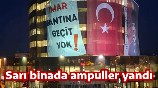 Sarı binada ampuller yandı