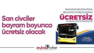 Sarı civciler bayram boyunca &uuml;cretsiz olacak