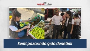 Semt pazarında gıda denetimi