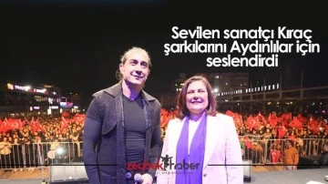 Sevilen sanat&ccedil;ı Kıra&ccedil; şarkılarını Aydınlılar i&ccedil;in seslendirdi