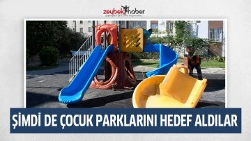 ŞİMDİ DE &Ccedil;OCUK PARKLARINI HEDEF ALDILAR