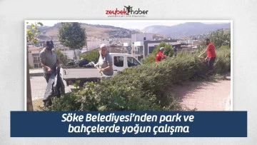 S&ouml;ke Belediyesi&rsquo;nden park ve bah&ccedil;elerde yoğun &ccedil;alışma