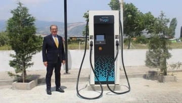 S&ouml;ke Borsa, Aydın'ın ilk Trugo Elektrikli Ara&ccedil; Şarj İstasyonu&rsquo;nu kurdu