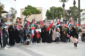 S&ouml;ke'de Filistin'deki zulme karşı miting d&uuml;zenlendi