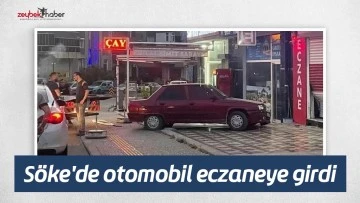 S&ouml;ke'de otomobil eczaneye girdi
