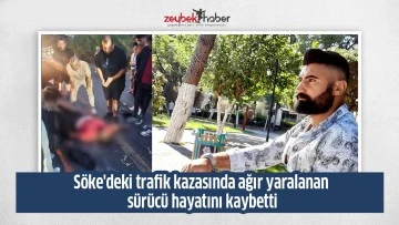 S&ouml;ke'deki trafik kazasında ağır yaralanan s&uuml;r&uuml;c&uuml; hayatını kaybetti