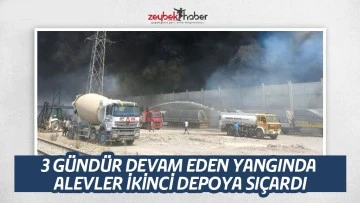 S&ouml;ke Kipaş Kağıt Fabrikası&rsquo;ndaki yangında alevler ikinci depoya sı&ccedil;radı