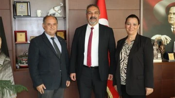 S&ouml;ke Sağlık Hizmetleri MYO M&uuml;d&uuml;r&uuml; &Ouml;zt&uuml;rk, başkan vekili yerli ile g&ouml;r&uuml;şt&uuml;