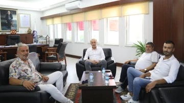 Su &uuml;r&uuml;nleri kooperatifleri başkanları Başkan Atabay ile bir araya geldi