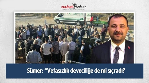S&uuml;mer: &ldquo;Vefasızlık deveciliğe de mi sı&ccedil;radı?&rdquo;