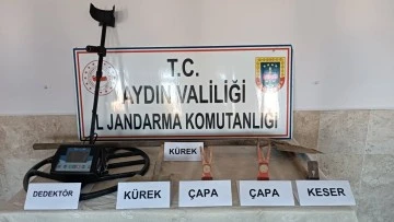 Tarihi eser bulmak amacıyla izinsiz kazı yapan ş&uuml;pheliler yakalandı