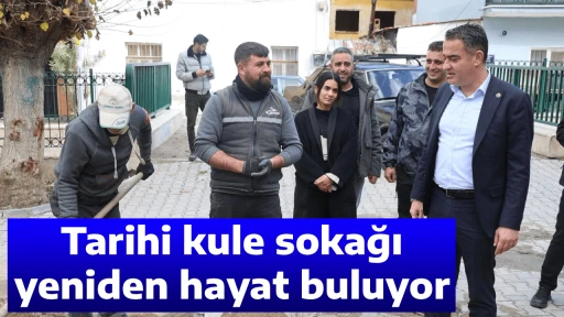 Tarihi kule sokağı yeniden hayat buluyor