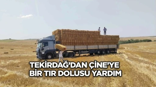 Tekirdağ'dan &Ccedil;ine'ye bir tır dolusu yardım