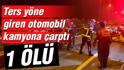 Ters y&ouml;ne giren otomobil kamyona &ccedil;arptı: 1 &ouml;l&uuml;