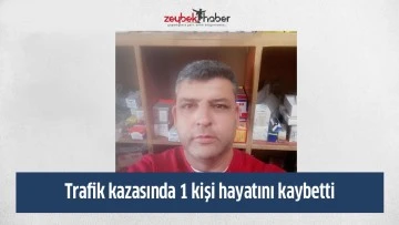 Trafik kazasında 1 kişi hayatını kaybetti