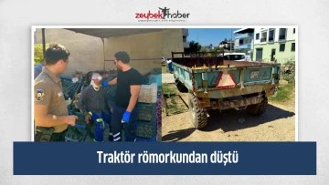  Trakt&ouml;r r&ouml;morkundan d&uuml;şt&uuml;