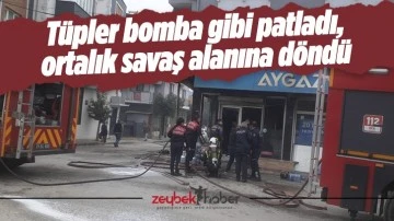 T&uuml;pler bomba gibi patladı, ortalık savaş alanına d&ouml;nd&uuml;