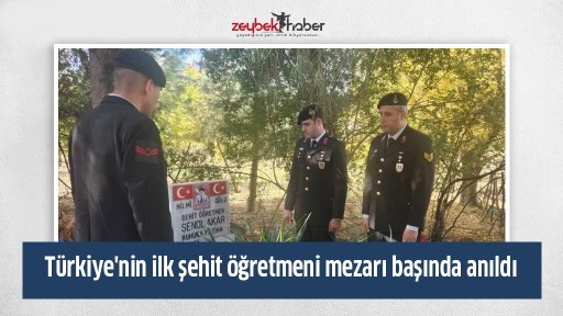 T&uuml;rkiye'nin ilk şehit &ouml;ğretmeni mezarı başında anıldı