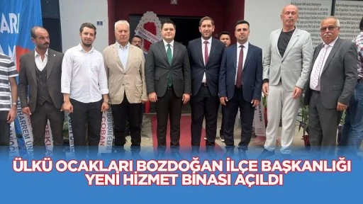 &Uuml;lk&uuml; Ocakları Bozdoğan İl&ccedil;e Başkanlığı yeni hizmet binası a&ccedil;ıldı