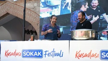 &Uuml;nl&uuml; şef Hazer Amani Kuşadası Sokak Festivali'ne b&uuml;y&uuml;k tat kattı