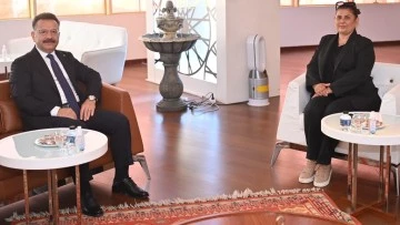 Vali Aksoy, Başkan &Ccedil;er&ccedil;ioğlu ile g&ouml;r&uuml;şt&uuml;