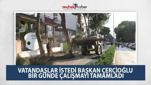 VATANDAŞLAR İSTEDİ BAŞKAN &Ccedil;ER&Ccedil;İOĞLU BİR G&Uuml;NDE &Ccedil;ALIŞMAYI TAMAMLADI