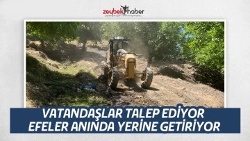 VATANDAŞLAR TALEP EDİYOR EFELER ANINDA YERİNE GETİRİYOR