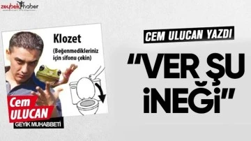 &ldquo;VER ŞU İNEĞİ&rdquo;