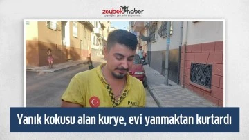 Yanık kokusu alan kurye, evi yanmaktan kurtardı