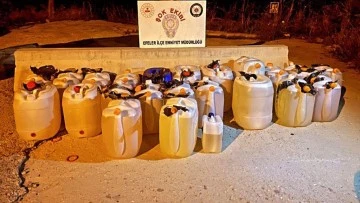 Yarım ton ka&ccedil;ak akaryakıt ele ge&ccedil;irildi
