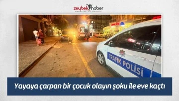 Yayaya &ccedil;arpan bir &ccedil;ocuk olayın şoku ile eve ka&ccedil;tı