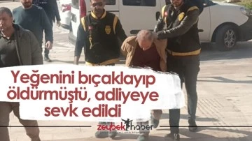 Yeğenini bı&ccedil;aklayıp &ouml;ld&uuml;rm&uuml;şt&uuml;, adliyeye sevk edildi
